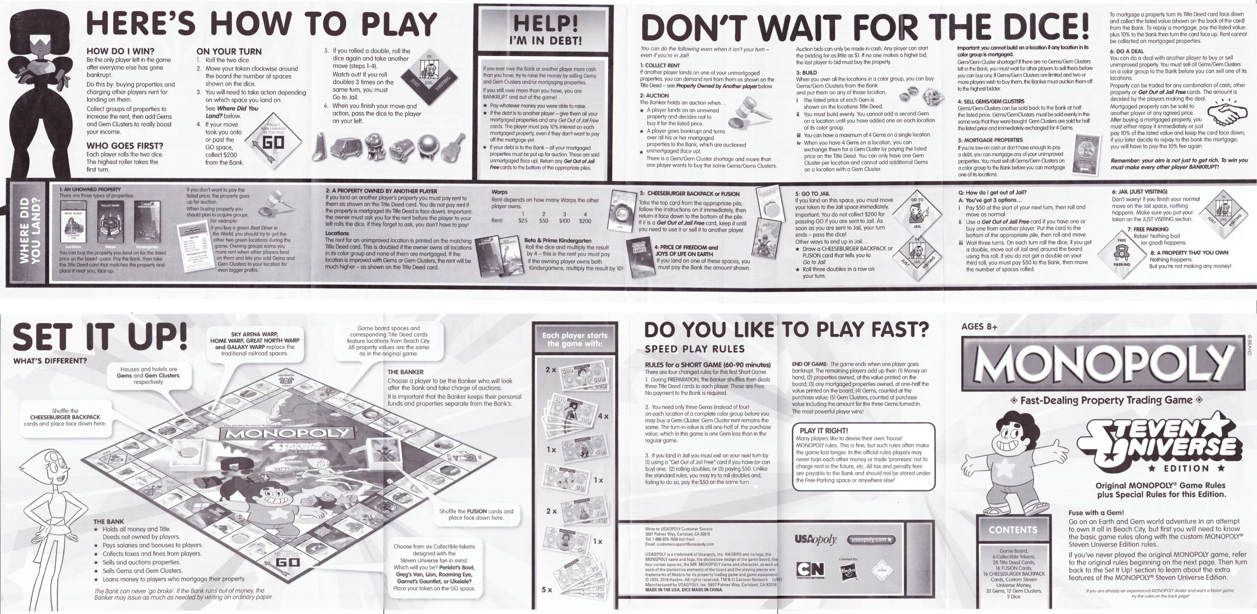 Steven Universe Monopoly Rules LunarRoi Free Download Borrow And Streaming Internet Archive