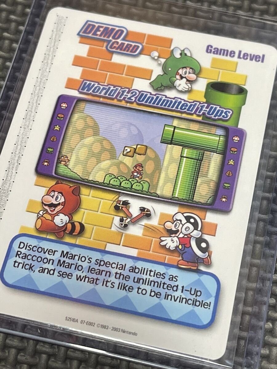 Super Mario Bros 3 E Reader Demo Card World 1 2 Unlimited 1 Ups EBay