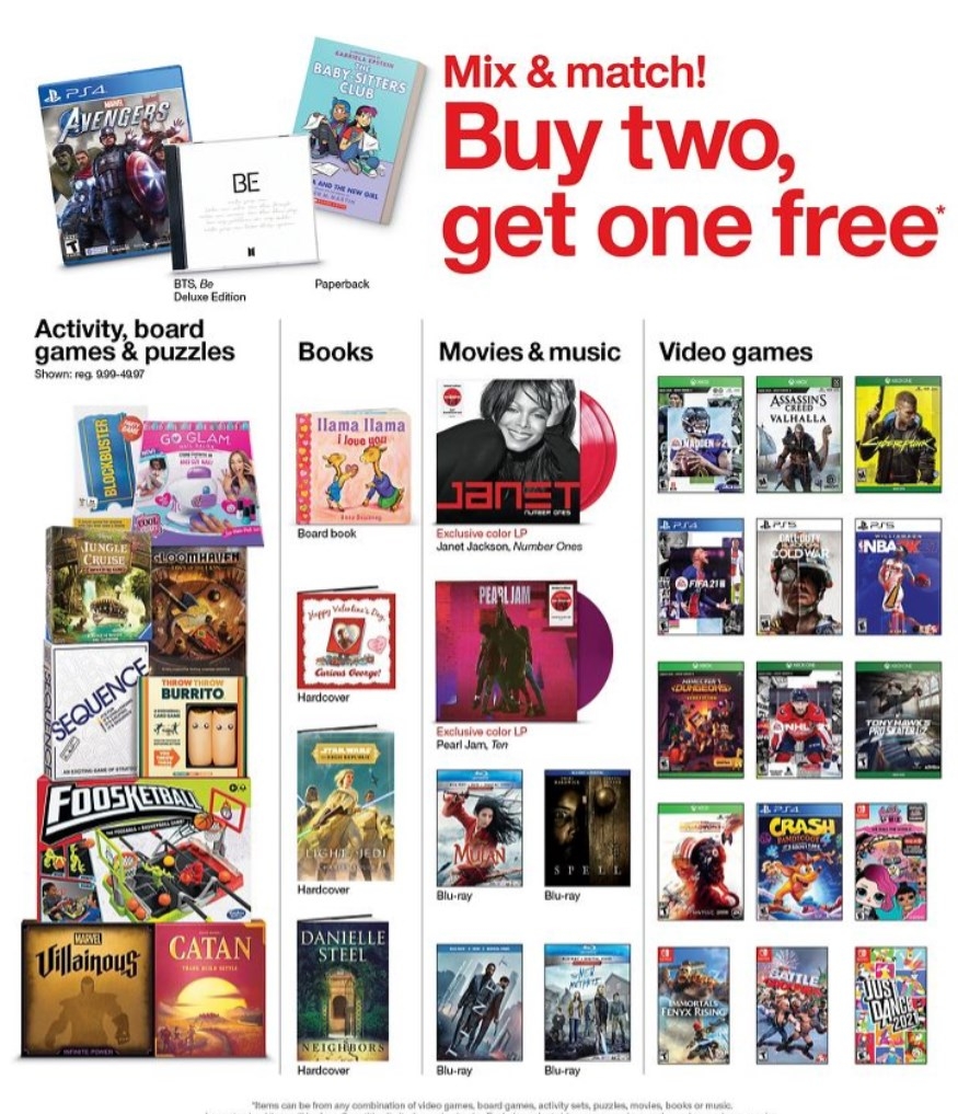 Target B2g1 Games Clearance
