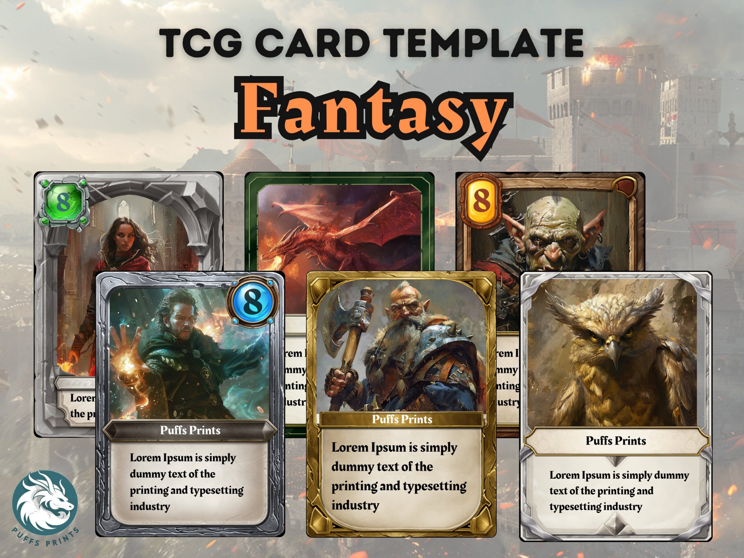 trading card game template