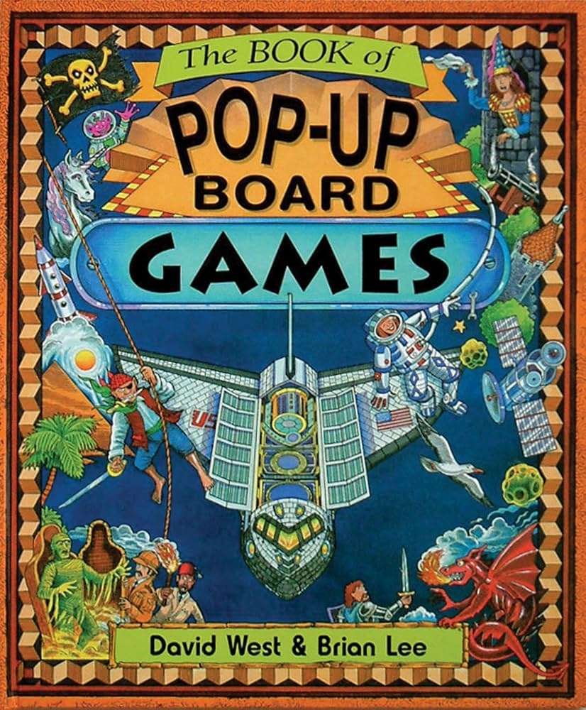 The Book Of Pop Up Board Games 4 Games Attached Spinner West David Lee Brian 9781857071566 Amazon Books
