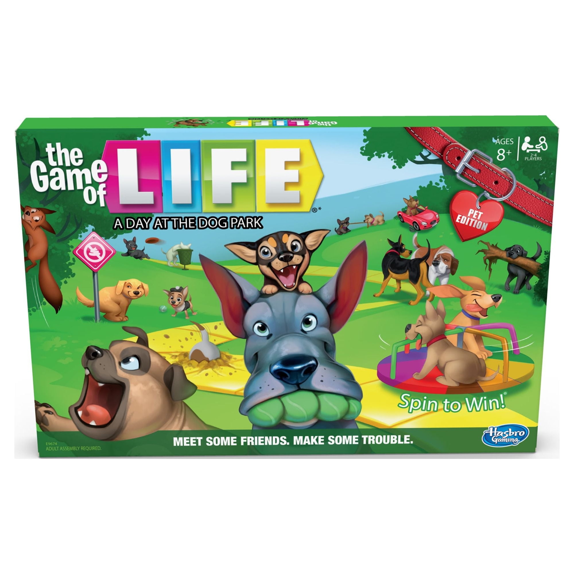 The Game Of Life A Day At The Dog Park Pet Edition Board Game For Kids Family And Puppies Ages 8 And Up 2 4 Players Walmart