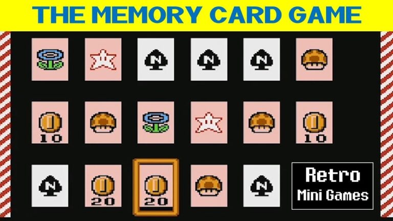 The Memory Card Game Super Mario Bros 3 NES Retro Mini Games YouTube