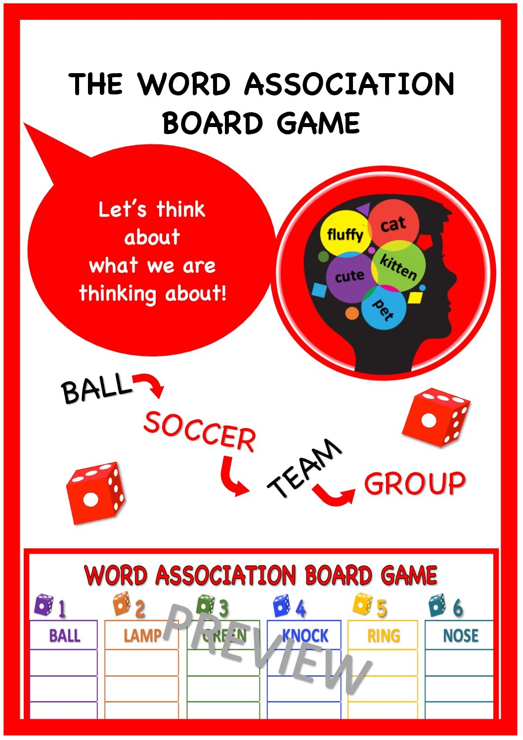 The Word Association Board Game Teacha 