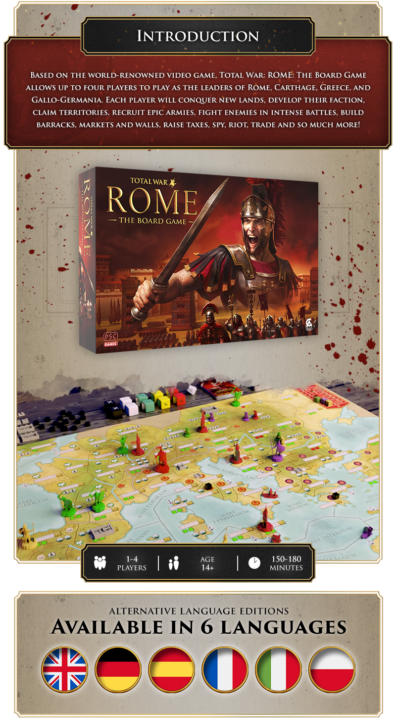 Total War ROME The Board Game By Colour Command Combat Ltd Gamefound