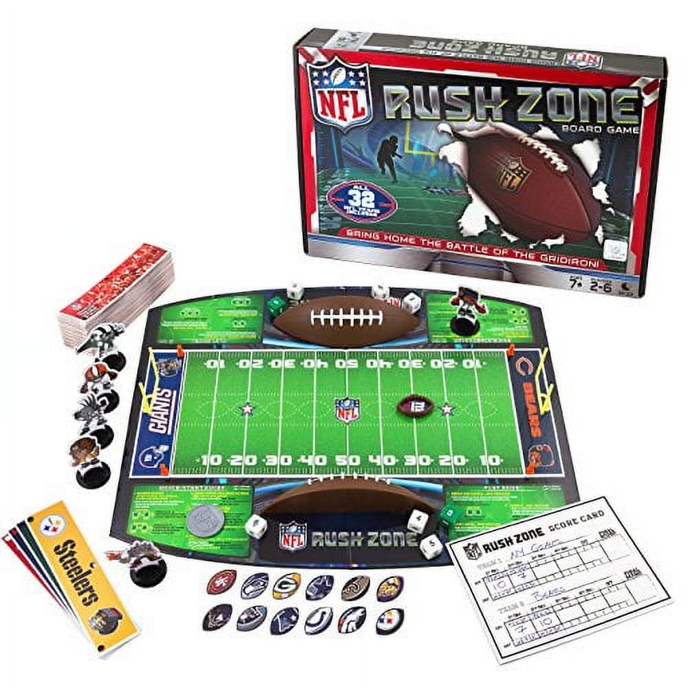 University Games NFL Rush Zone Board Game Kids Family Games 2 6 Players 17 5 X 2 In 120 PCS Walmart