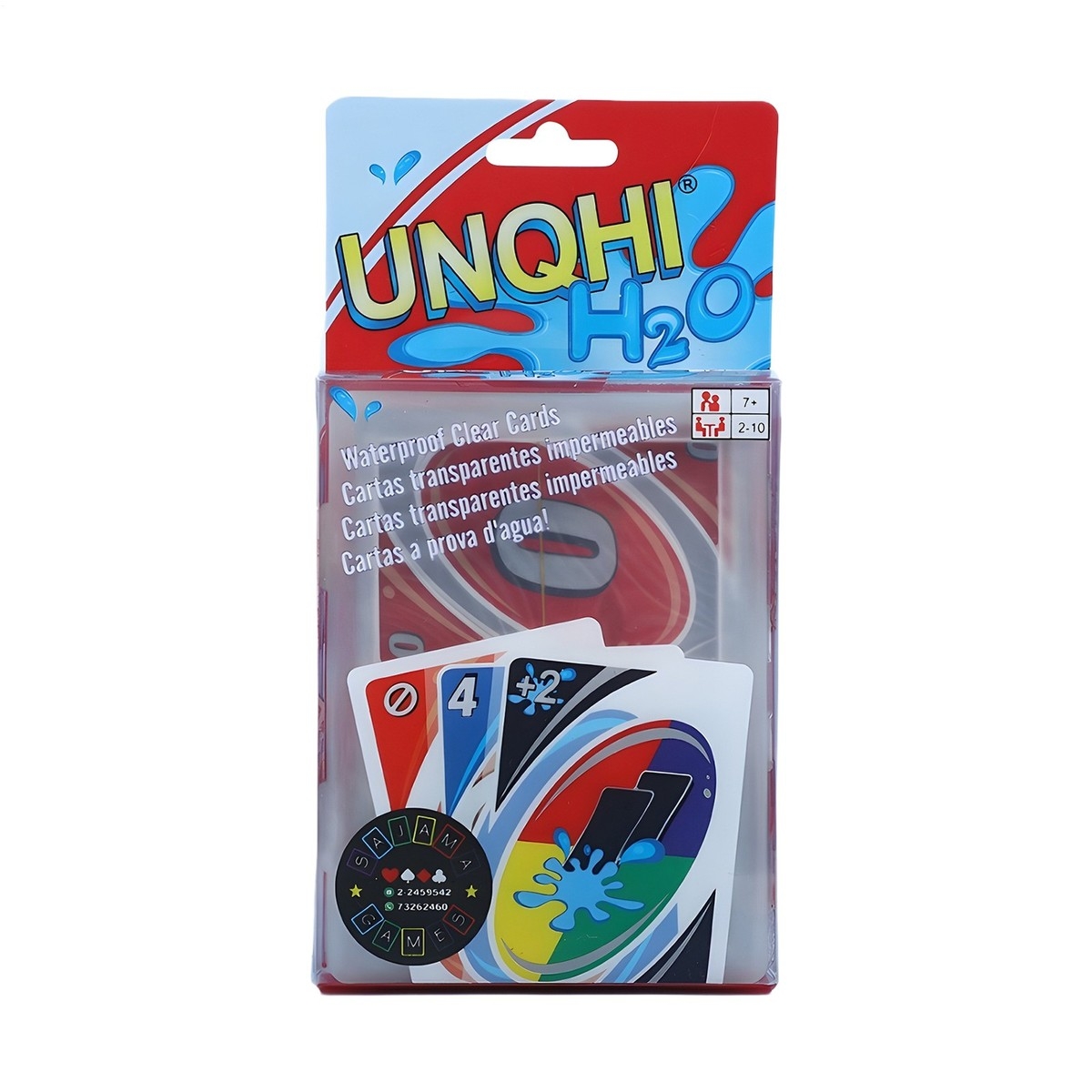 UNO Card Game H2O Splash Waterproof Clear PVC No 1 Family Fun Playing Card Game EBay