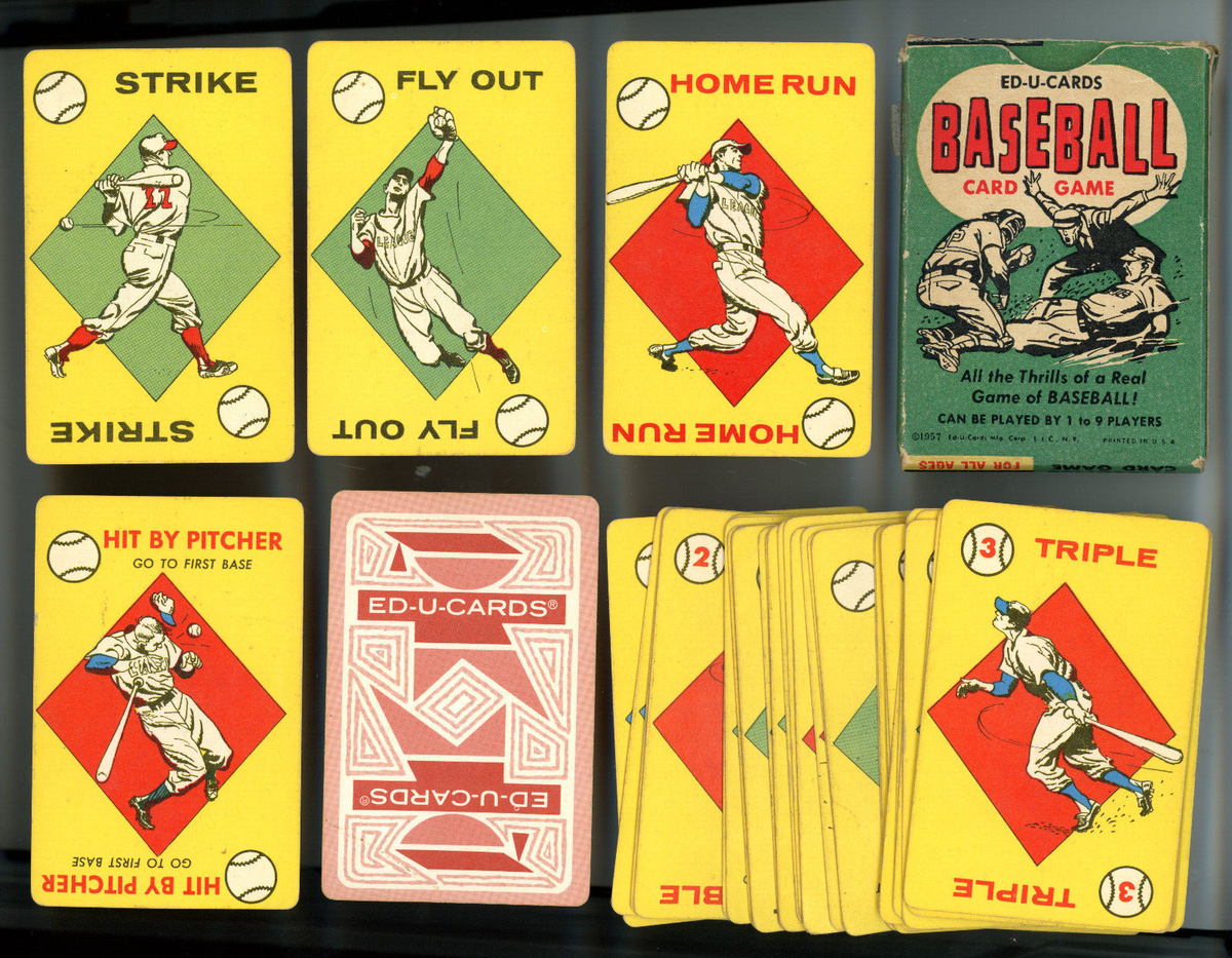 Unusual 1957 Baseball Card Game Ed U Cards Game EBay