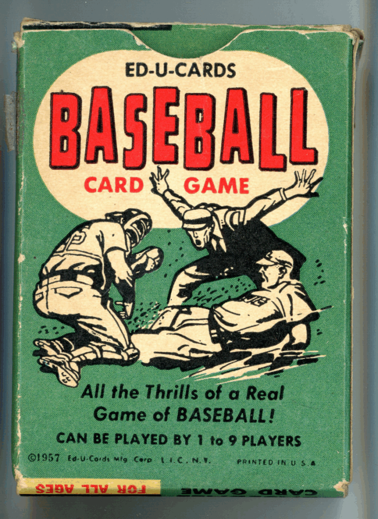 Unusual 1957 Baseball Card Game Ed U Cards Game EBay