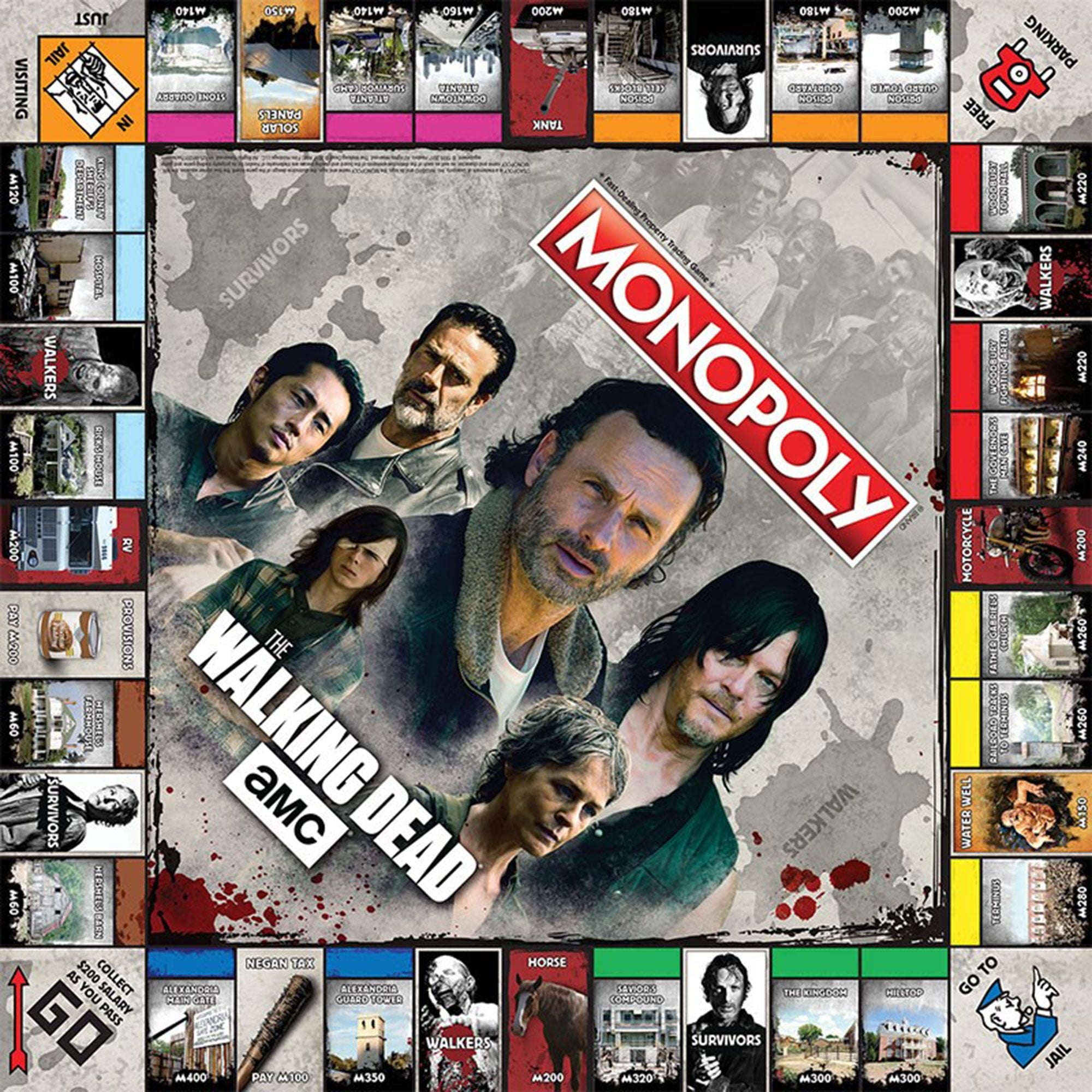 USAOPOLY Walking Dead TV Monopoly Walmart