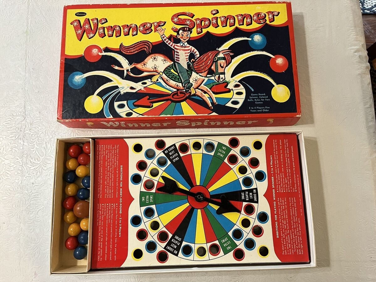 Vintage 1953 Winner Spinner Board Game By Whitman Publishing Complete EBay