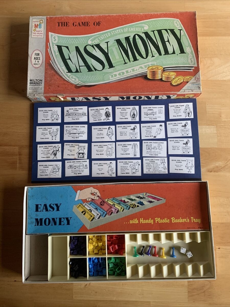 Vintage 1956 Easy Money Board Game 4620 Milton Bradley Company Like Monopoly EBay