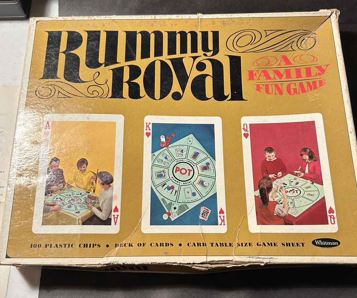 Vintage 1965 Rummy Royal Card Board Game Set By Whitman 4804 Complete EBay