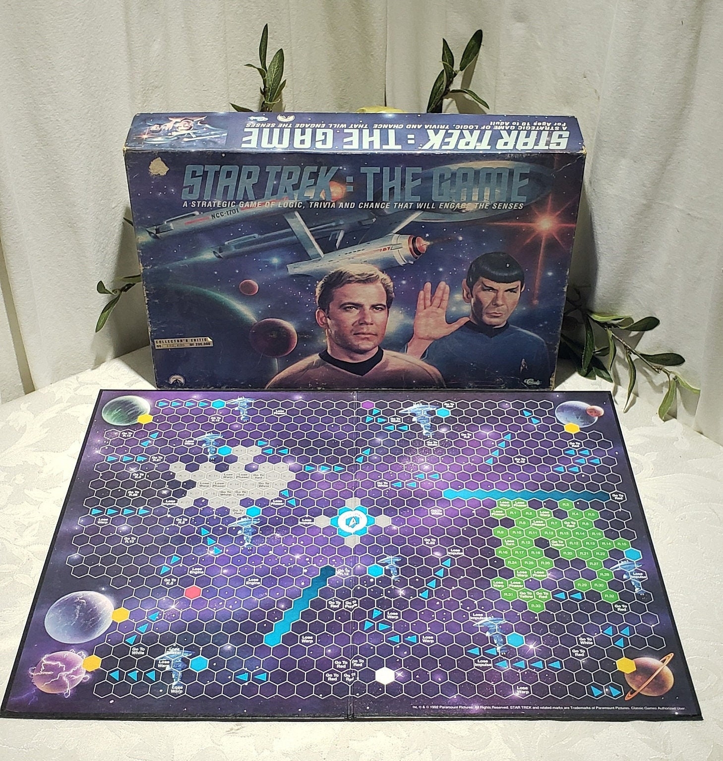 Vintage 1992 Collector s Edition Star Trek The Game A Strategic Game Of Logic Trivia And Chance That Will Engage The Senses Board Game Etsy