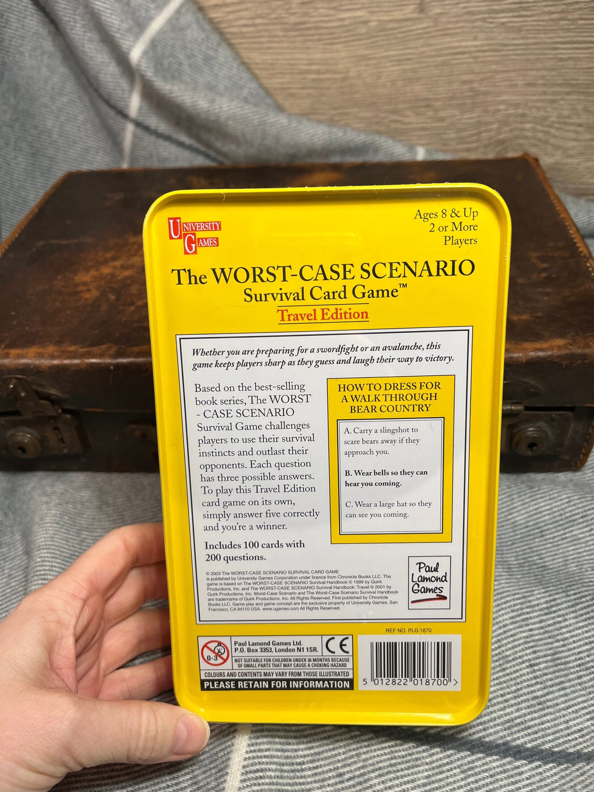 Vintage 2003 The Worst case Scenario Survival Card Game Travel Edition Ages 8 Up 2 Or More Players Embossed Scorpion Bright Yellow Tin Etsy