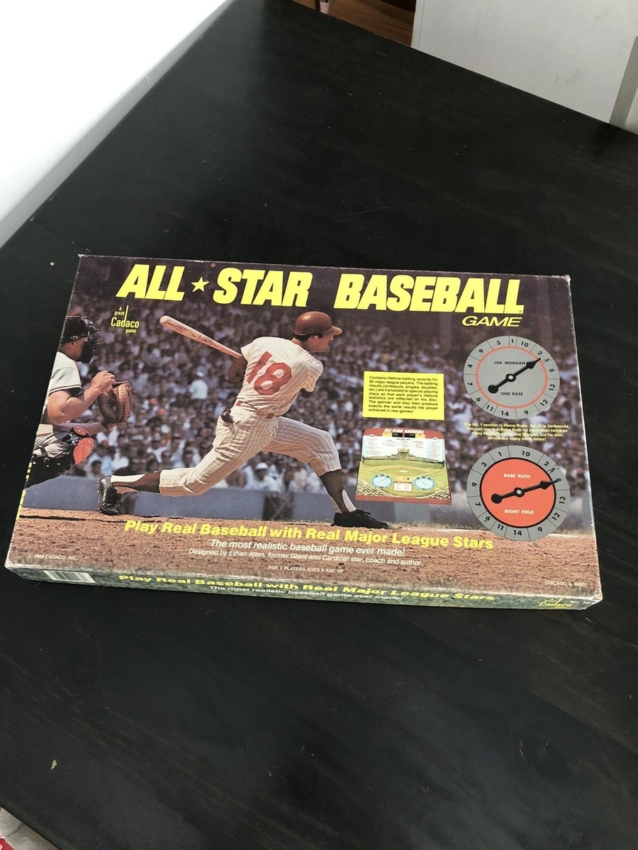 Vintage All Star Baseball Board Game With 60 Player Discs Copyright 1968 EBay