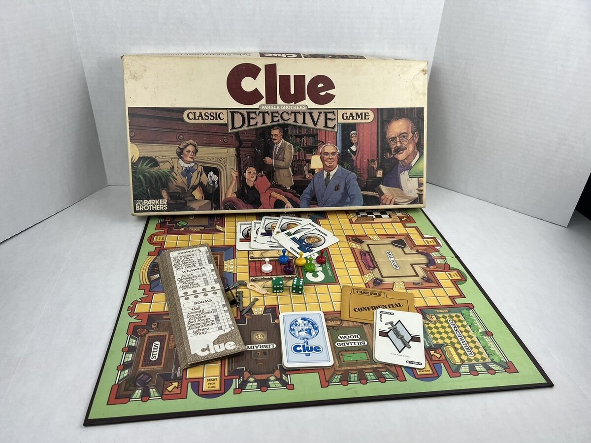 VINTAGE Clue 1986 90 Complete Classic Detective Board Game Parker Brothers EBay