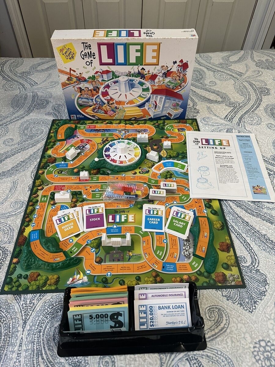 Vintage Hasbro The Game Of Life Board Game 2002 Made In The USA Complete 751195330068 EBay