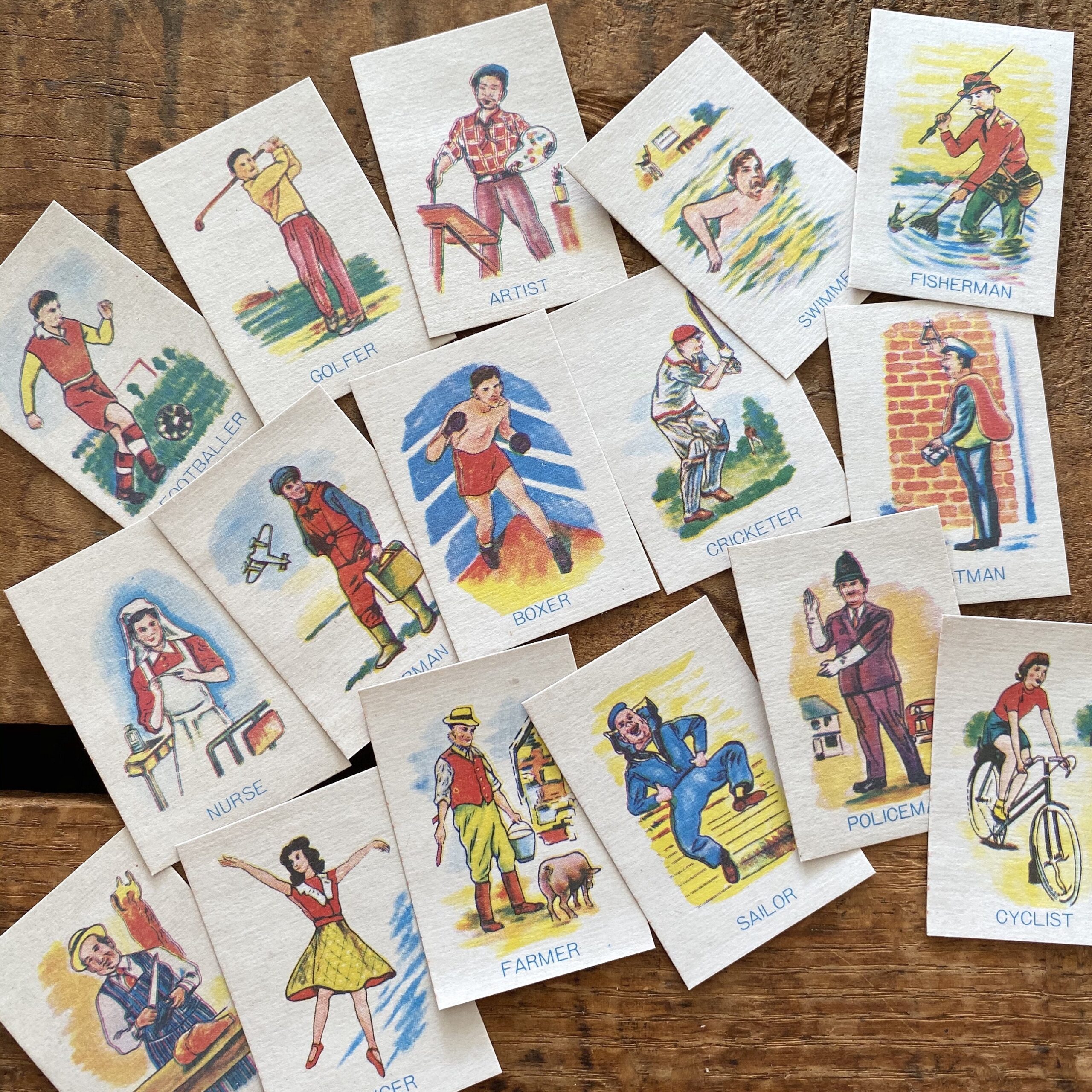Vintage Miniature Old Maid Card Game Unused Vintage Children Cards Paper Ephemera Junk Journal Collage Crafts Old Dime Store Toy Etsy