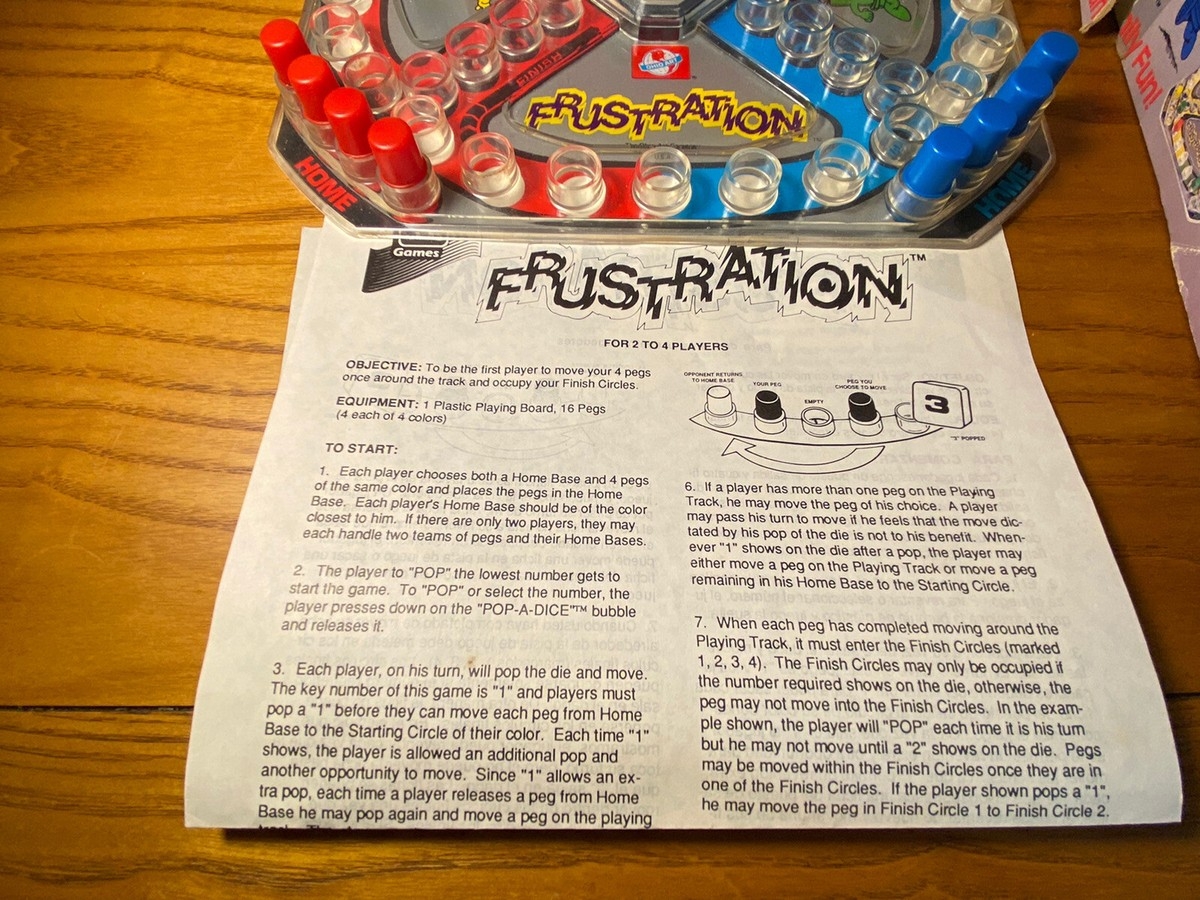 Vintage Ohio Arts Games Frustration Board Game Incomplete W Working Dice Popper EBay