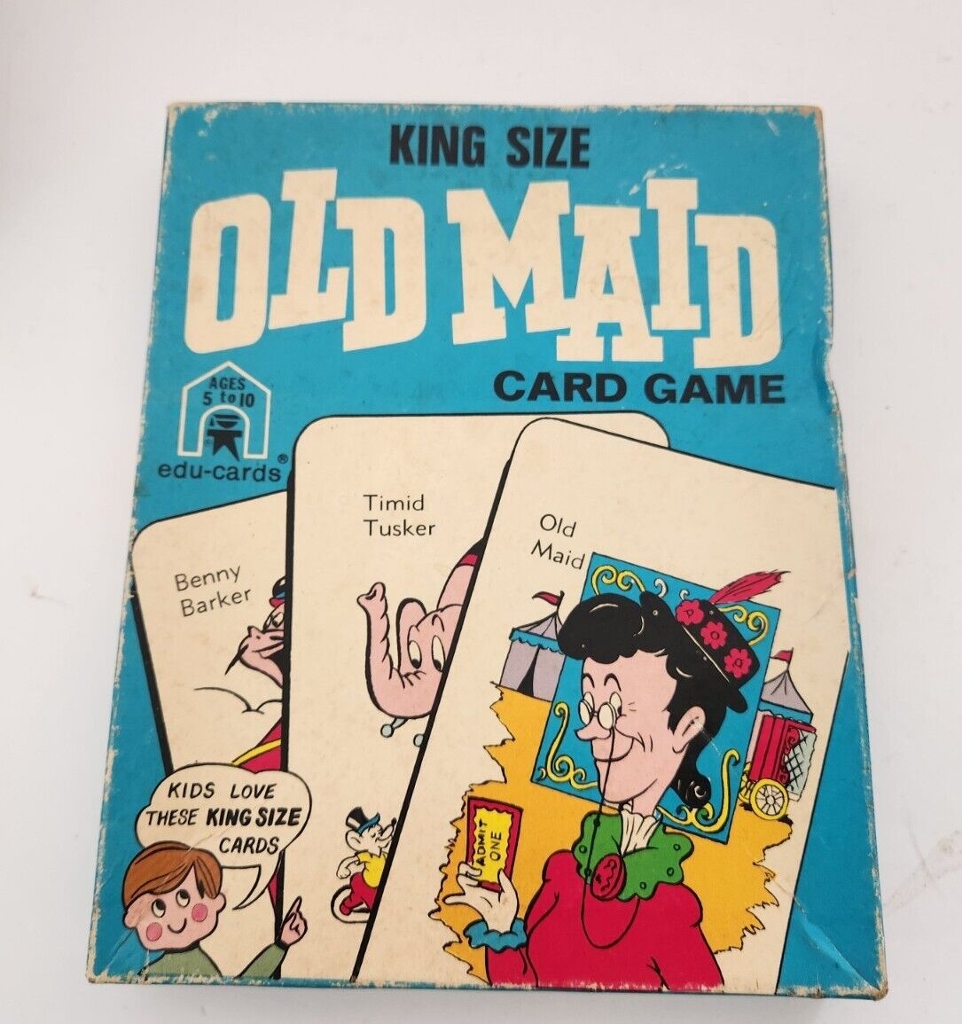 Vintage Old Maid Card Game King Size Binney Smith Edu Cards 1973 EBay