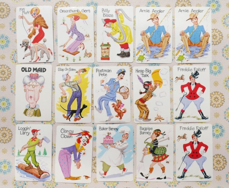 Vintage Old Maid Playing Cards 1960s Whitman Pick Your Card Etsy