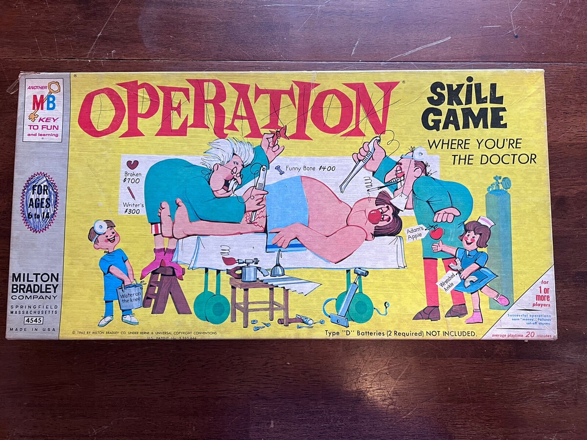 Vintage OPERATION Game 1965 Skill Game With Rare Smoking Doctor On Box Cover EBay