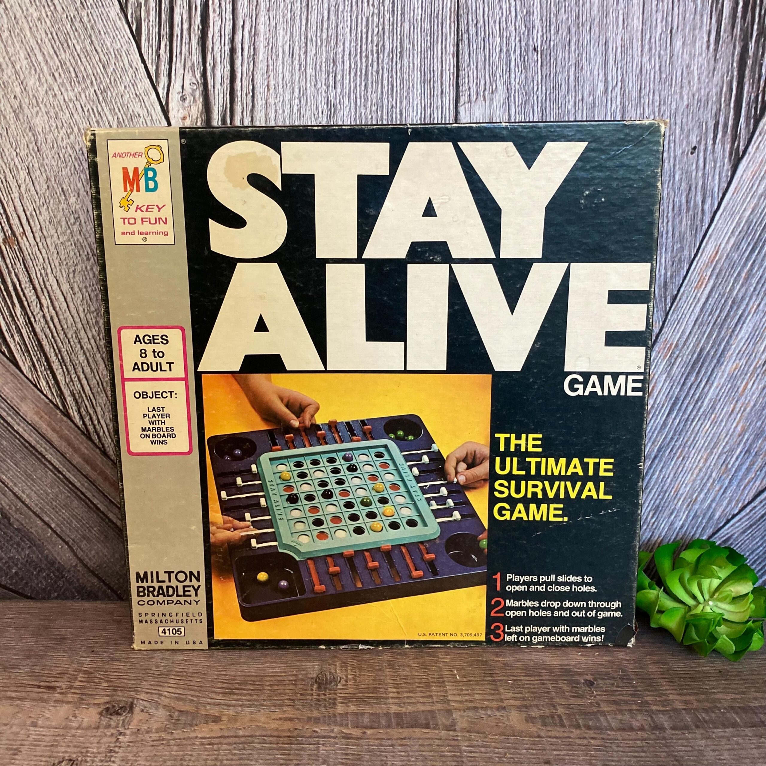 Vintage Stay Alive Game Board Game With Marbles COMPLETE Milton Bradley 4105 1971 Ultimate Survival Game Marbles Game Etsy