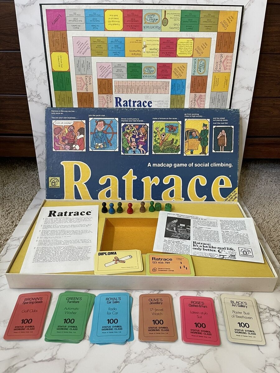 VTG 1970 Ratrace Board Game Waddingtons House Of Game Complete But Missing Money EBay