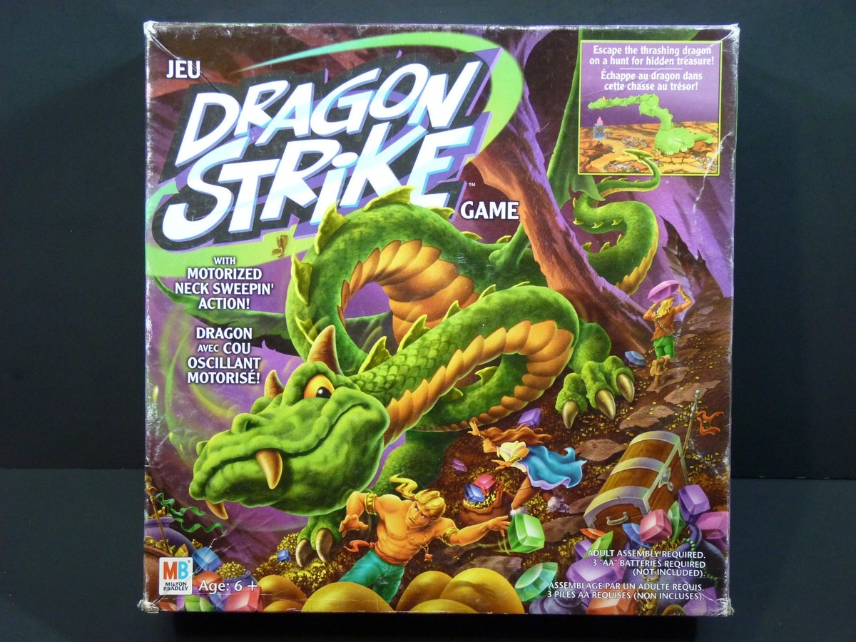 Vtg Dragon Strike Board Game Motorized Neck Sweepin Action Milton Bradley 2002 EBay