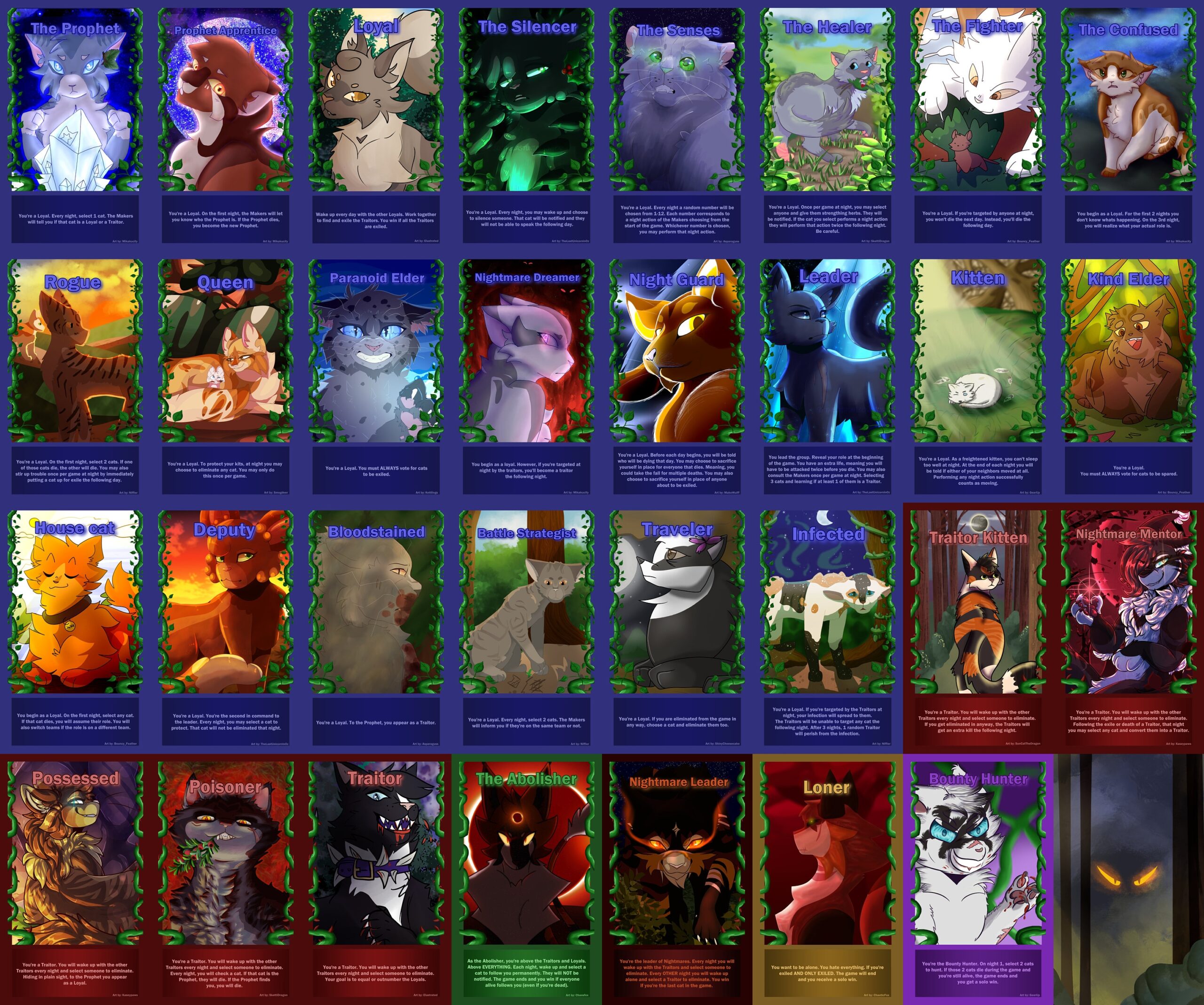 Warrior Cats Card Game the Hunt Downloadable Cards Etsy