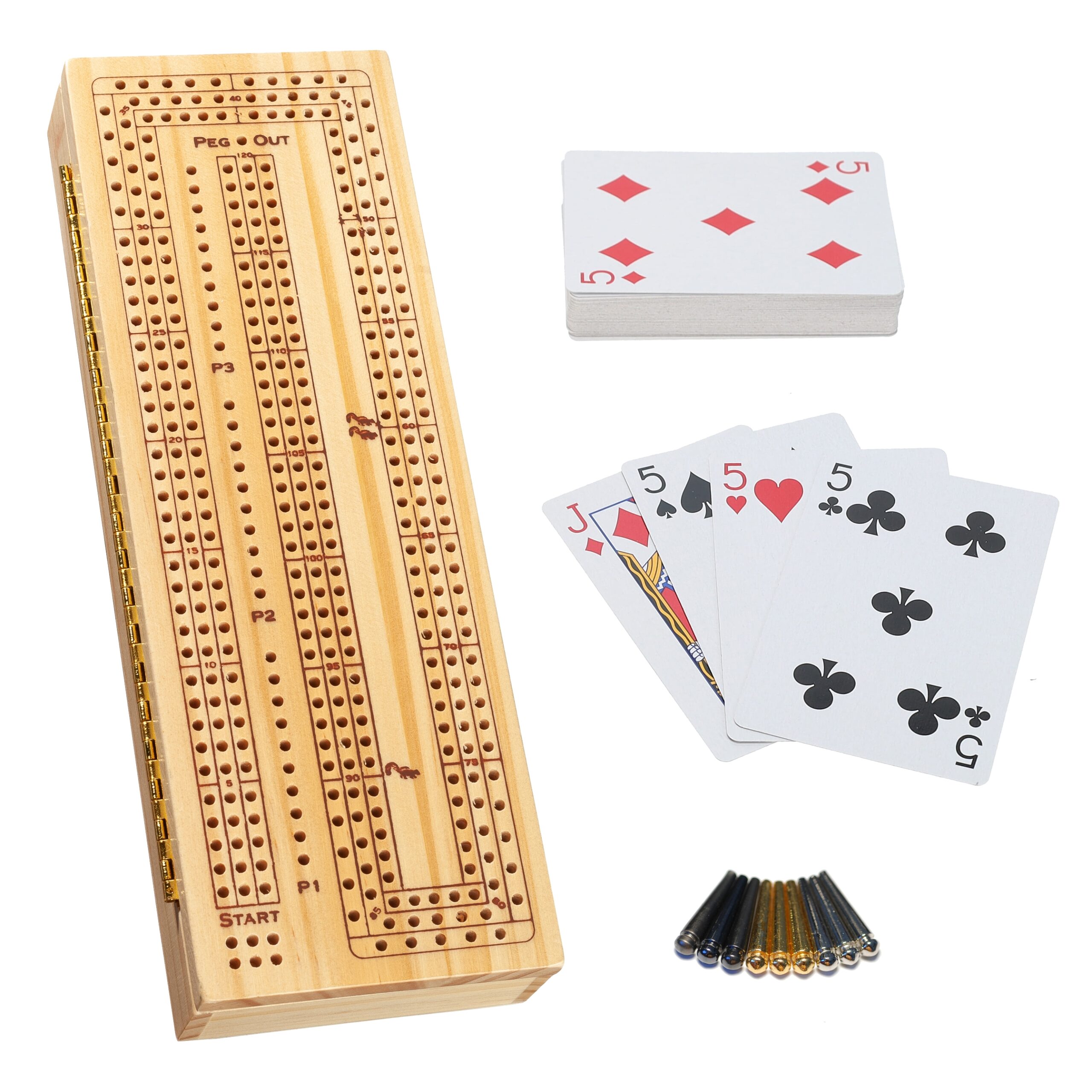 card game with a board and pegs