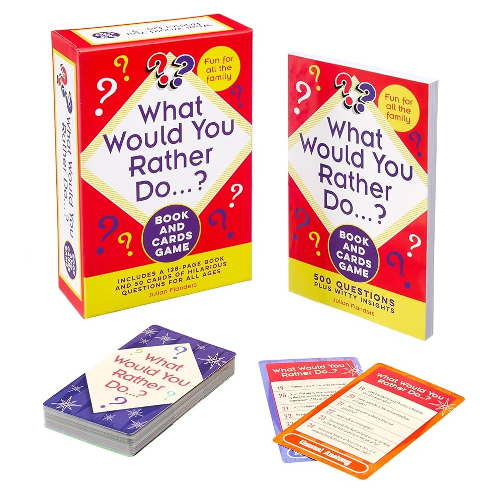 What Would You Rather Do Book And Cards Game Includes A 128 Page Book And 50 Cards Of Hilarious Questions For All Ages Sirius Leisure Kits Flanders Julian 9781398820968 Amazon Books