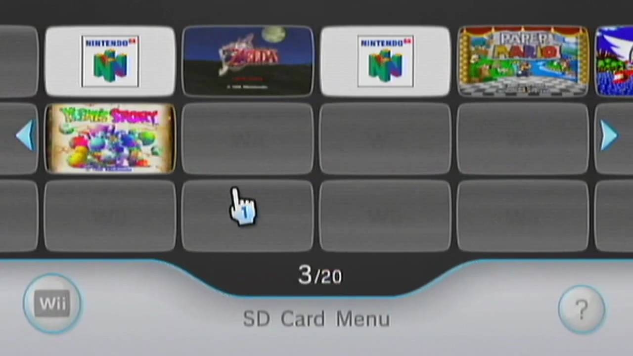 Wii System Menu Version 4 0 Play Games From An SD Card SDHC Card Support HD YouTube