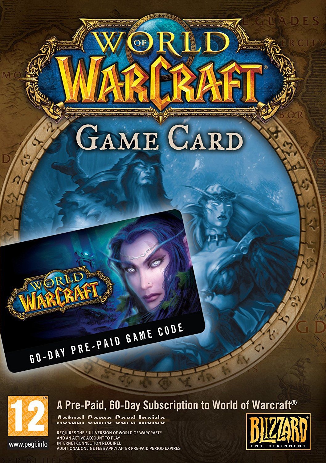 world of warcraft game time card