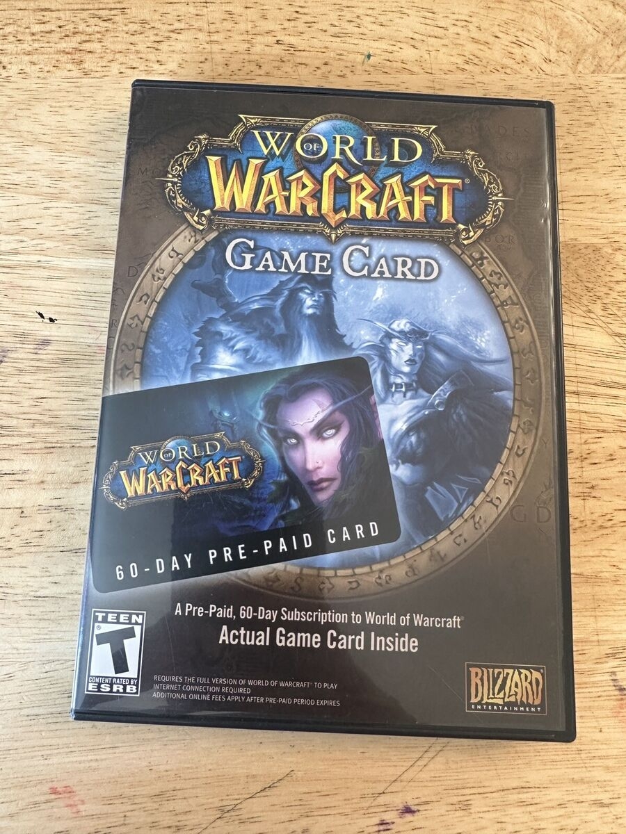 World Of Warcraft 60 Day Pre Paid Time Card Open Box Unused New Card EBay