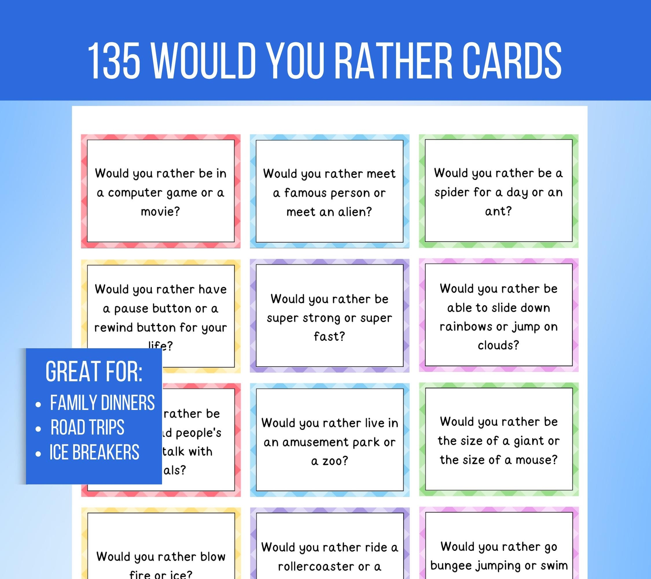 card game would you rather