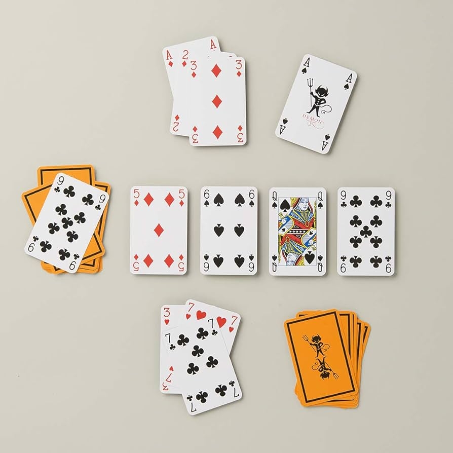 Yolky Games The Racing Demon Collection Luxury Linen Finished Professional Playing Cards Twin Deck Amazon co uk Toys Games