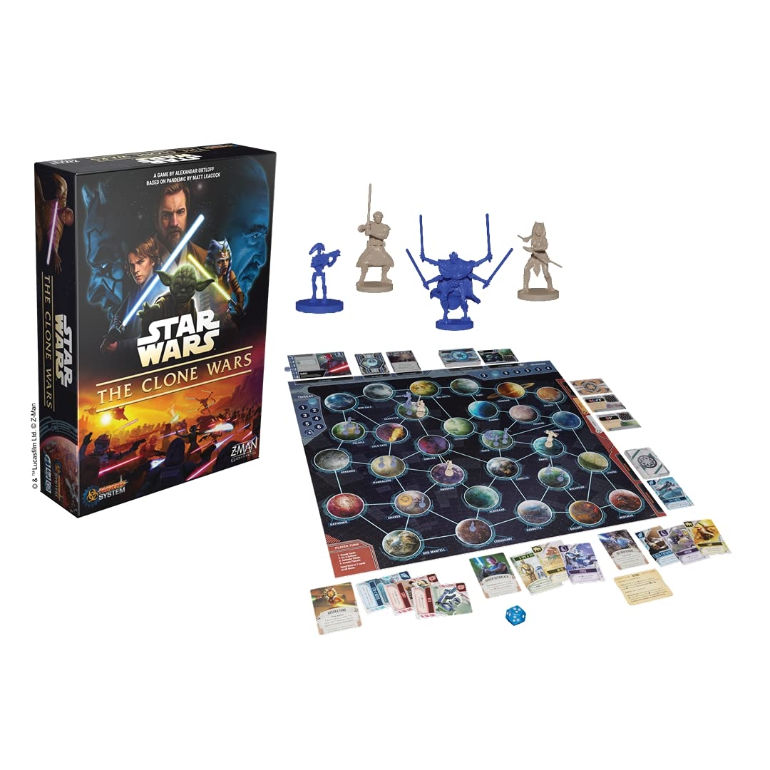 Z Man Games Man Games Pandemic Star Wars The Clone Wars Board Game Ages 14 1 5 Players 60 Minutes Playing Time ZM7126 Amazon co uk Toys Games