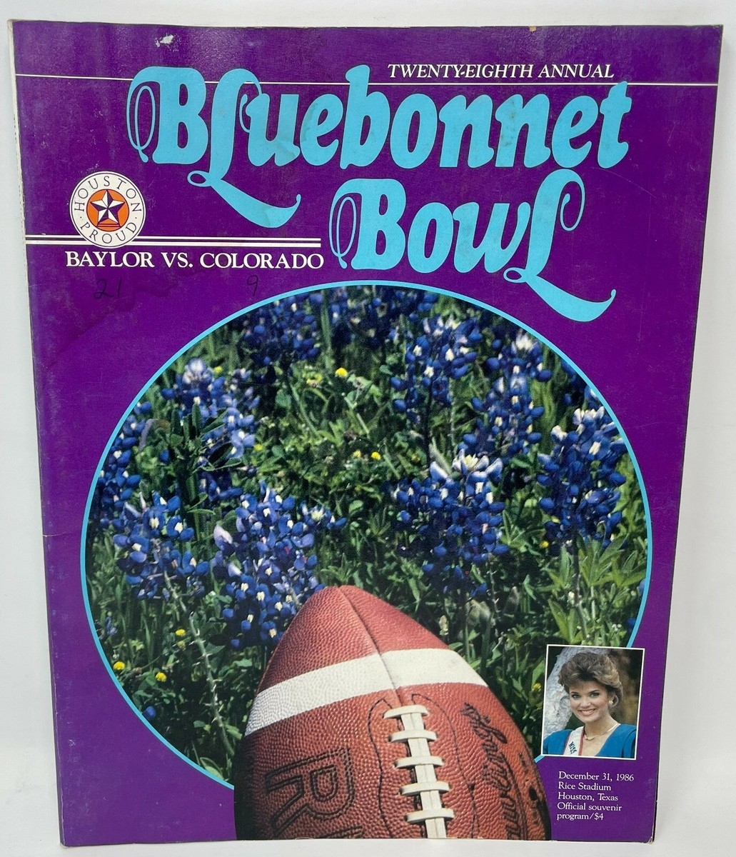 1986 Colorado Buffaloes Vs Baylor Bears Football Bluebonnet Bowl Game Program EBay