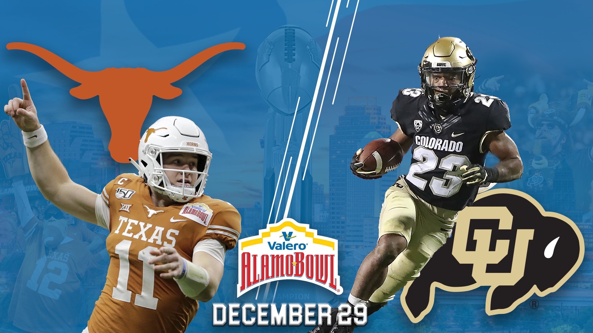 20 Texas Vs Colorado In 2020 Valero Alamo Bowl Valero Alamo Bowl