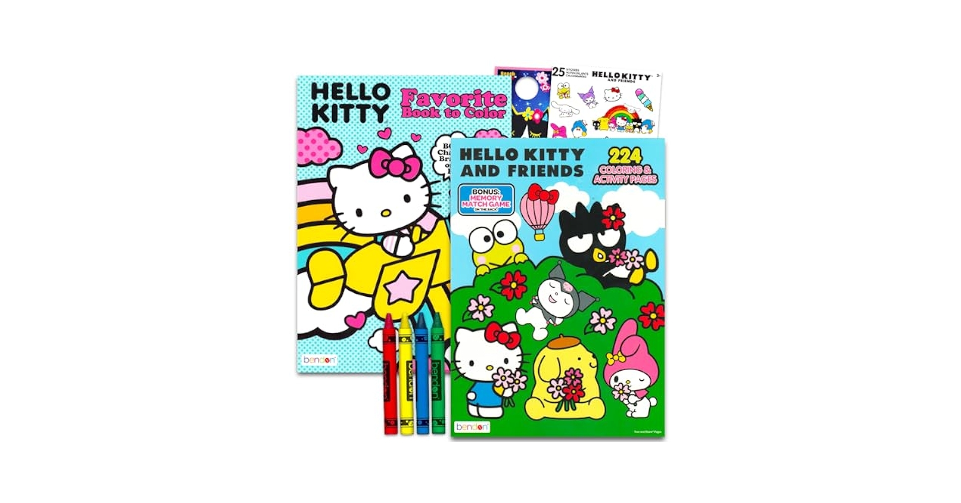 Amazon SANRIO Hello Kitty And Friends Coloring Book Jumbo Set Bundle Activity Book Featuring My Melody Kuromi Keroppi More Plus Stickers Crayons Hello Kitty Coloring Set For Girls Kids 