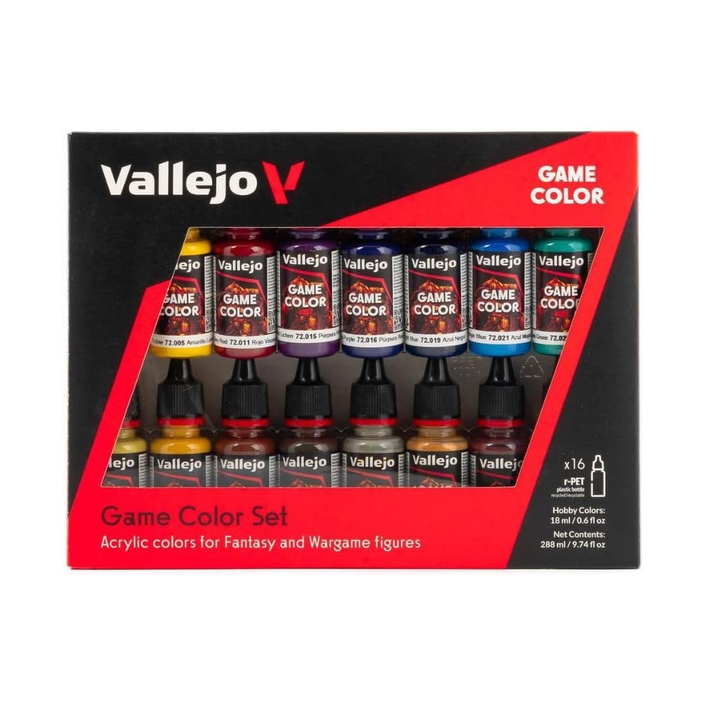 Amazon Vallejo Game Color Advenced Set Advenced Set For Fantasy And Wargame Figures 16 Bottles X 18 Ml 0 60 Fl oz VALLEJO Arts Crafts Sewing