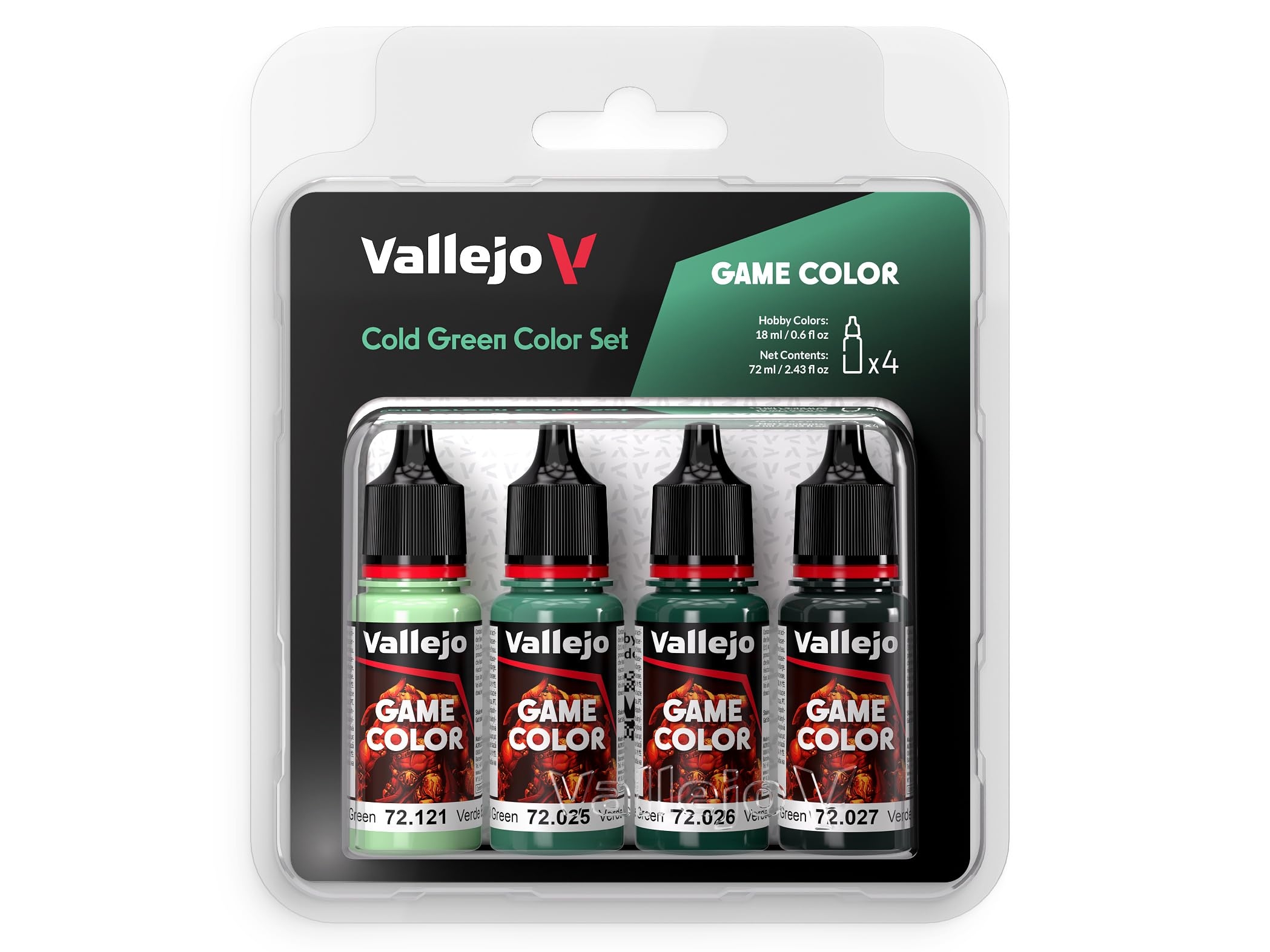 Amazon Vallejo Game Color Set 72383 Cold Green Color Set 4x18ml Arts Crafts Sewing