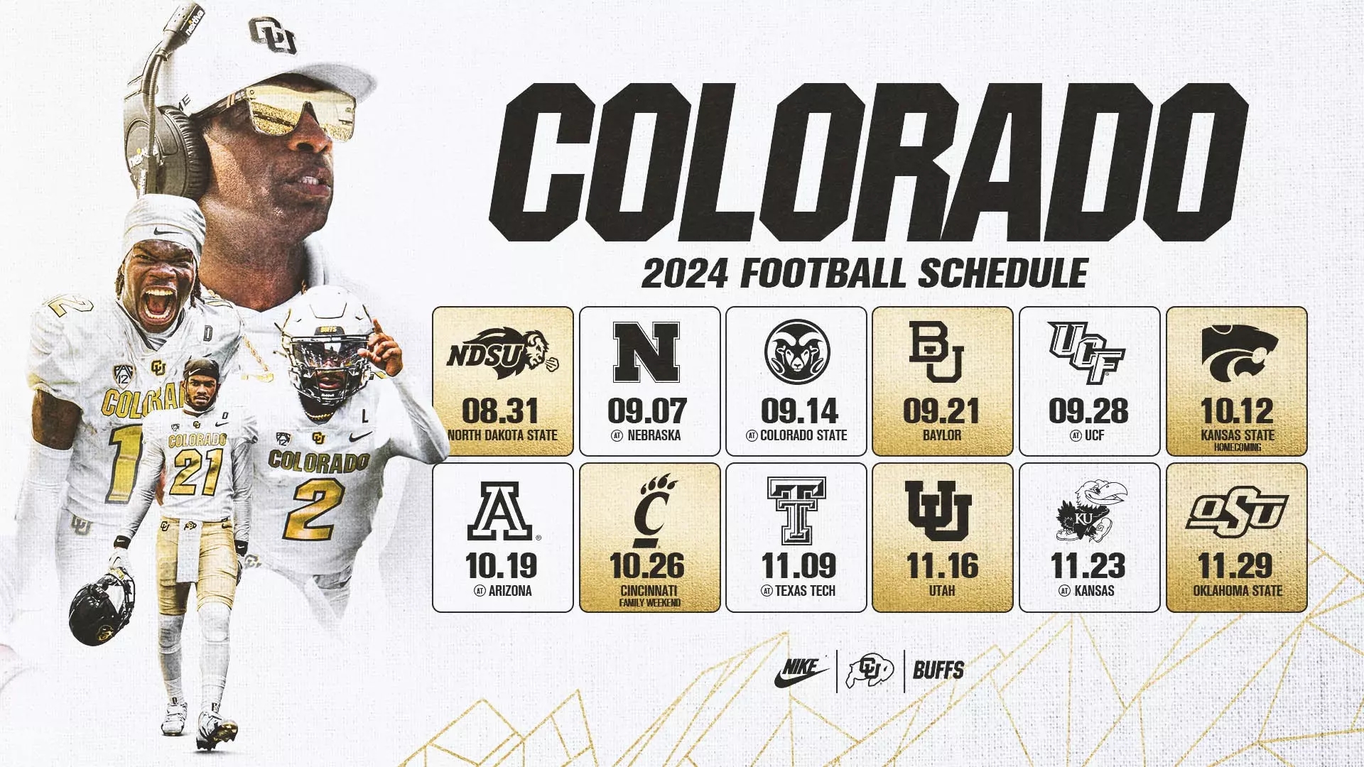 Big 12 Releases 2024 League Football Schedules University Of Colorado Athletics