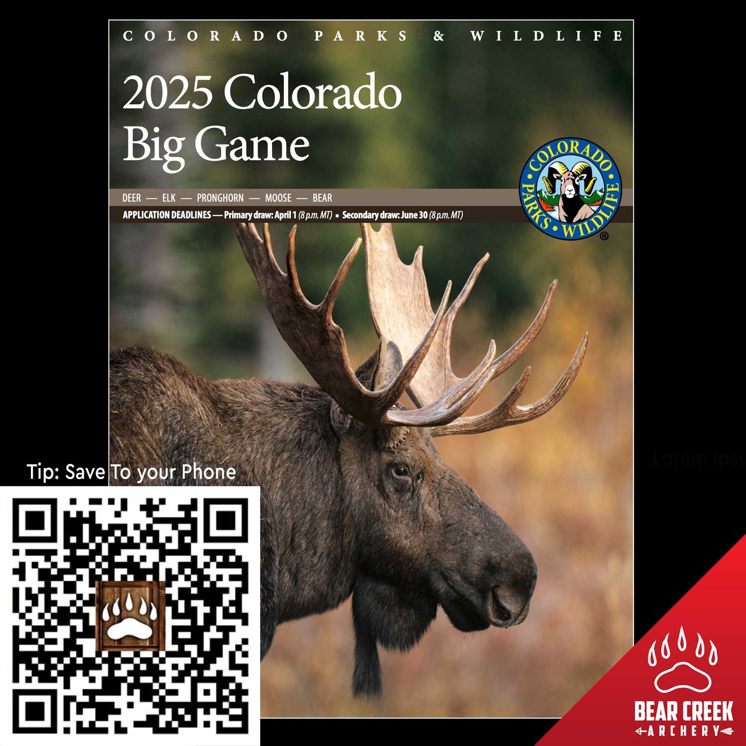 Colorado Big Game Brochure 2025 Bear Creek Archery
