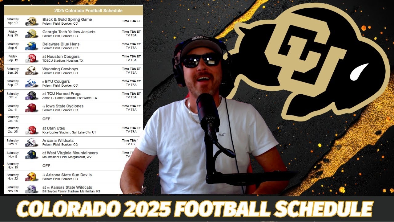 COLORADO BUFFALOS 2025 COLLEGE FOOTBALL SCHEDULE PREVIEW YouTube
