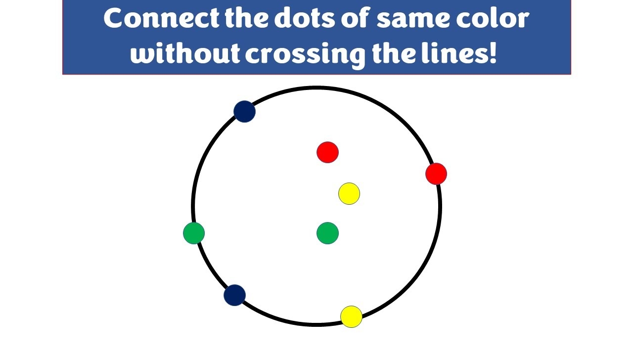 Connect The Dots Of Same Color Without Crossing The Lines brainteaser YouTube