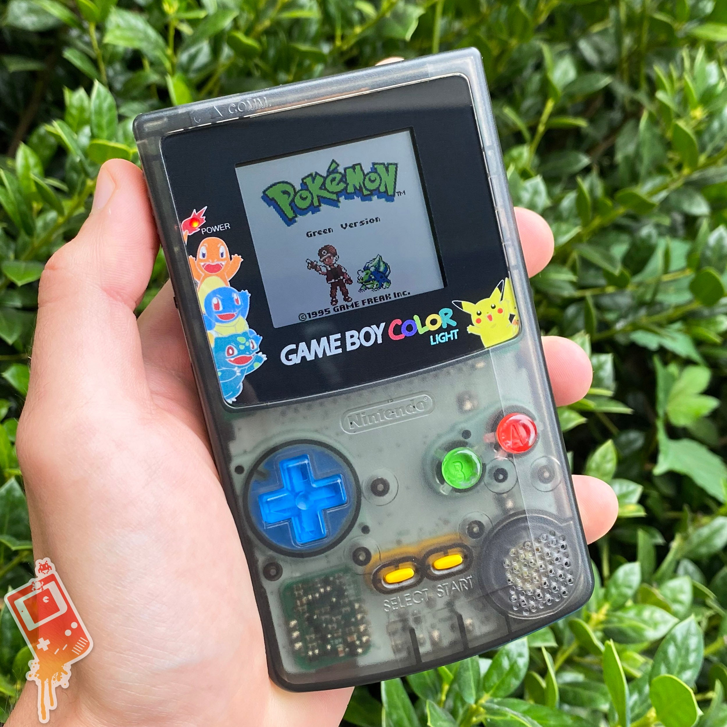 Custom Backlit Nintendo Gameboy Color Pokemon Themed Squirtle Charmander Bulbasaur By 8bitaesthetics Etsy