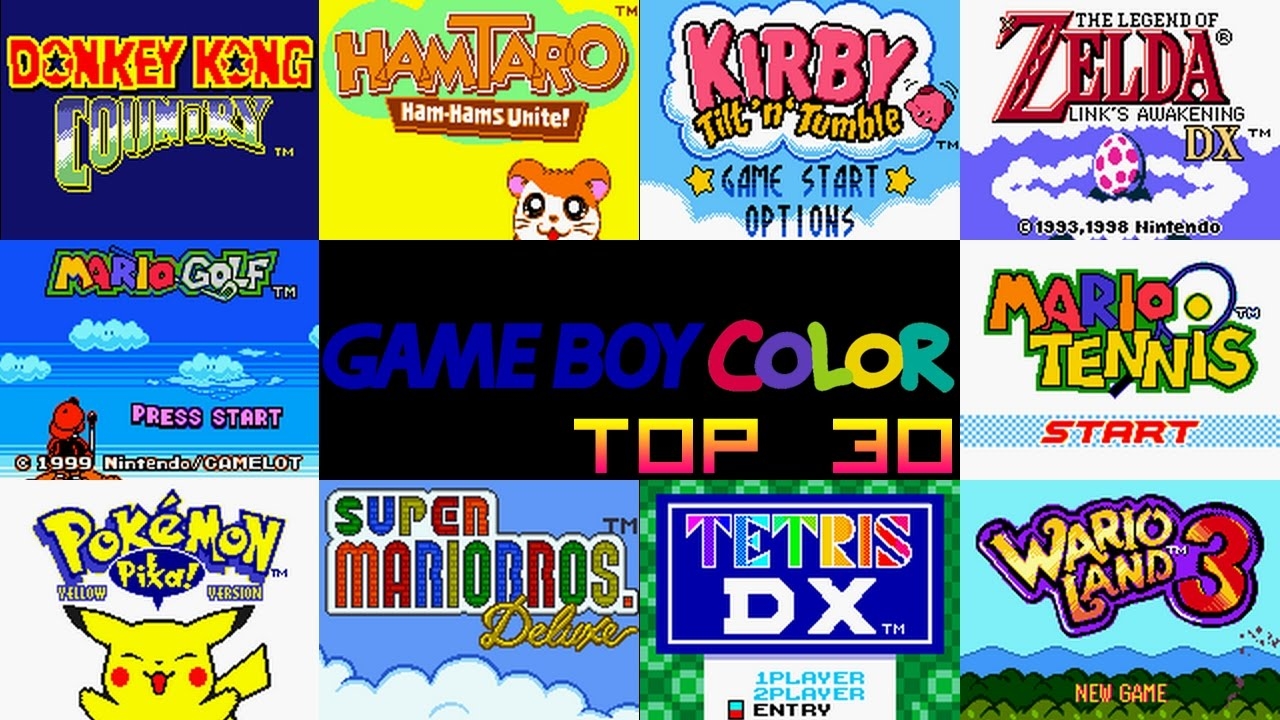 Game Boy Color Top 30 Games YouTube